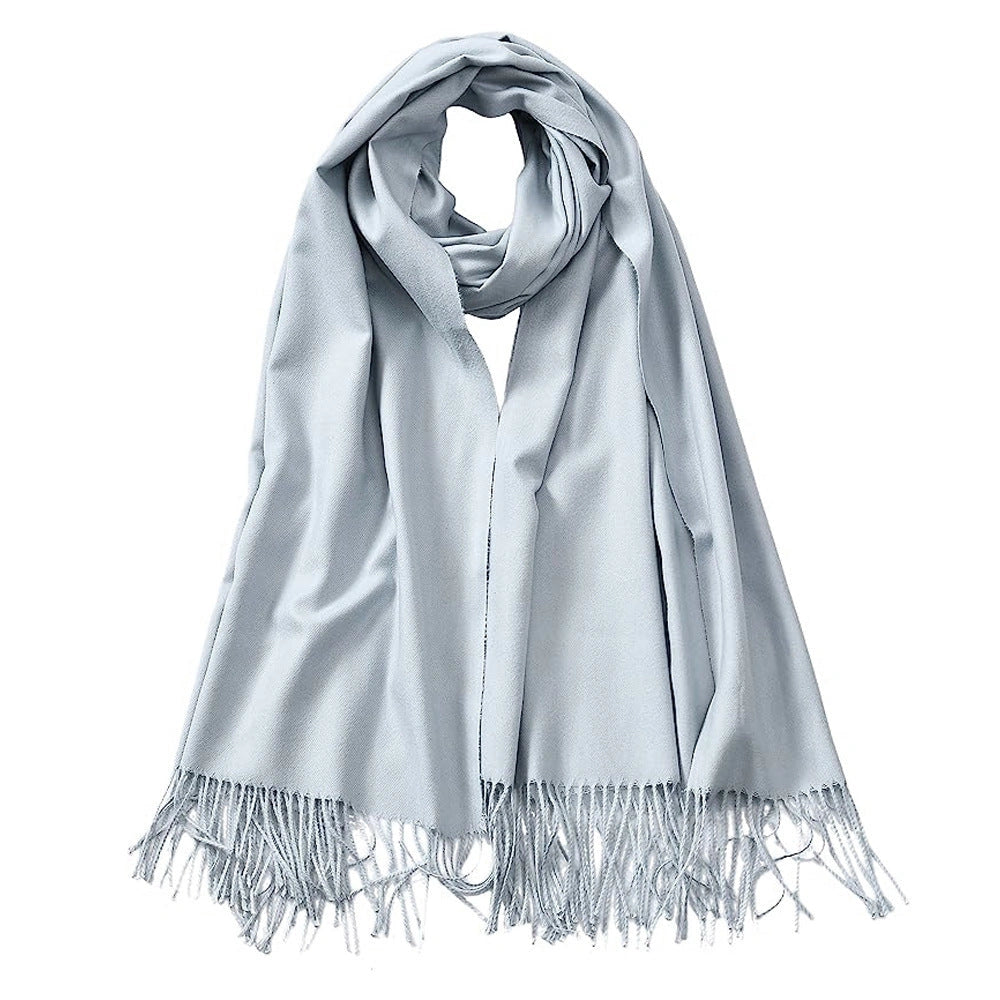 Eastern Aura Cashmere-Feel Solid Winter Scarf Wrap — product detail image 38