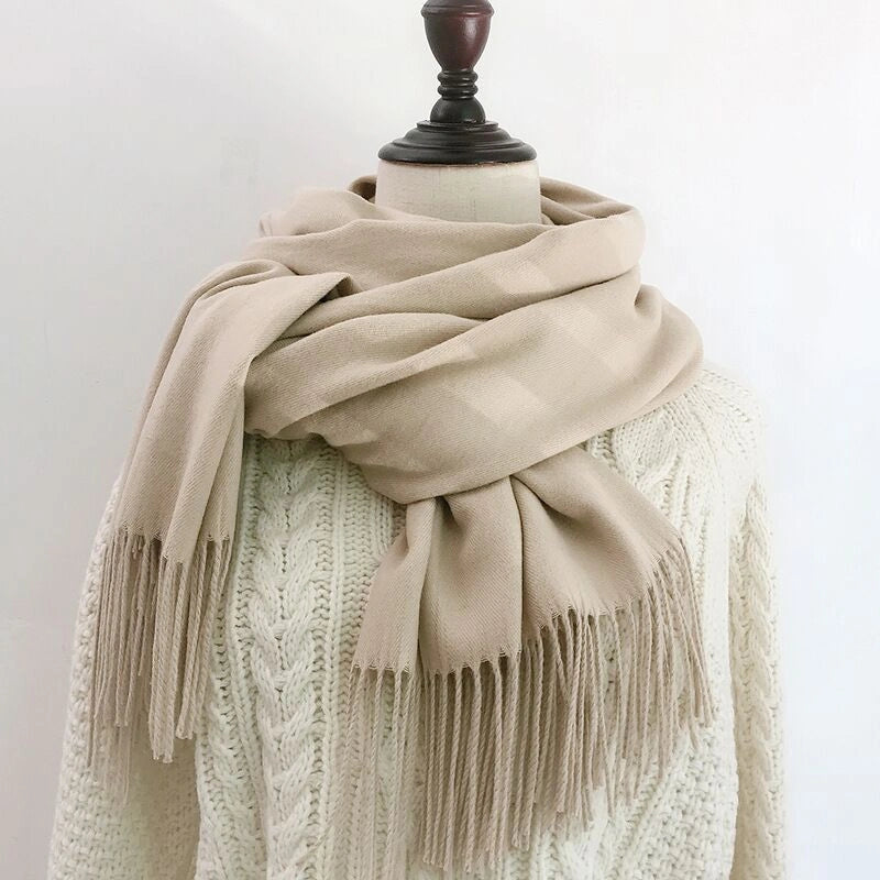 Eastern Aura Cashmere-Feel Solid Winter Scarf Wrap — product detail image 41