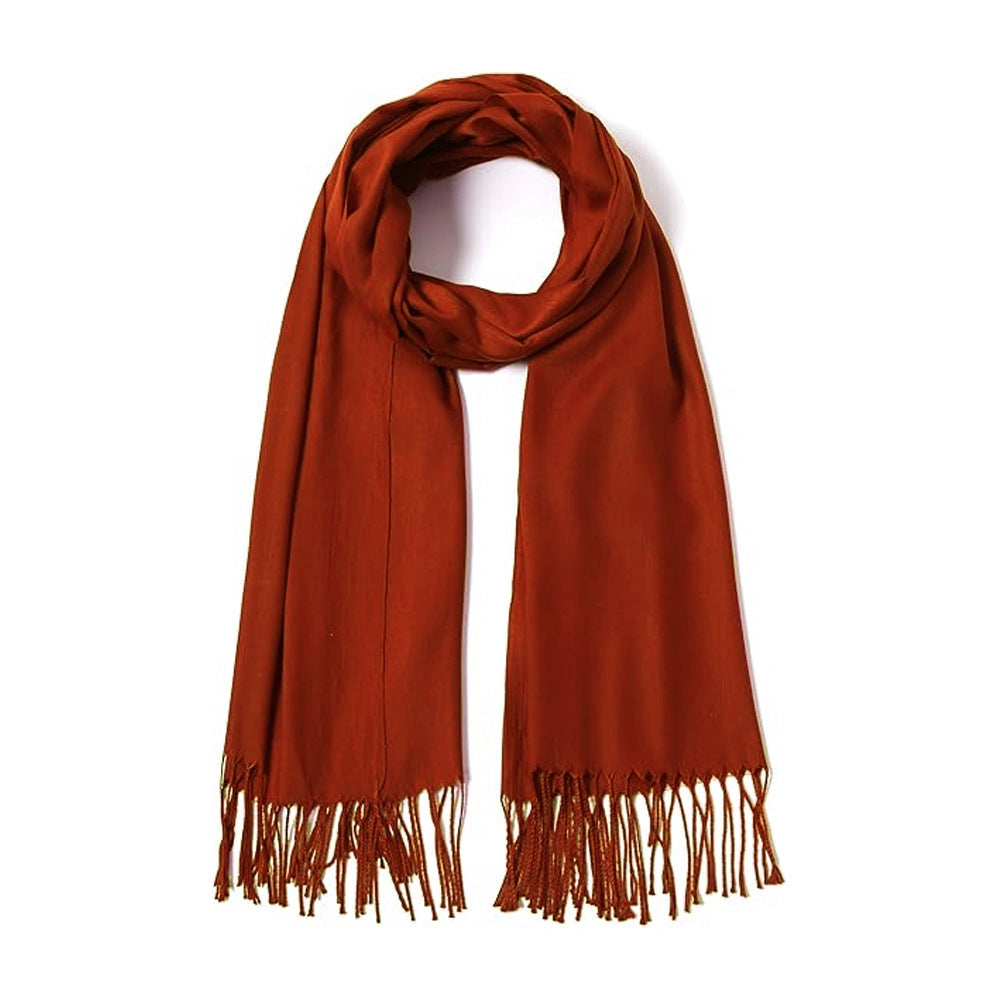 Eastern Aura Cashmere-Feel Solid Winter Scarf Wrap — product detail image 42
