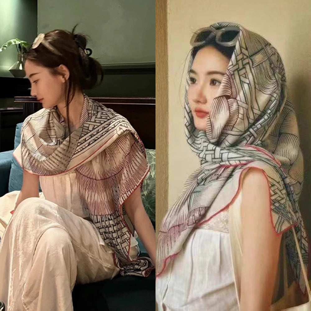 Eastern Aura Double-Sided Triangle Wrap Scarf — hero product image 1