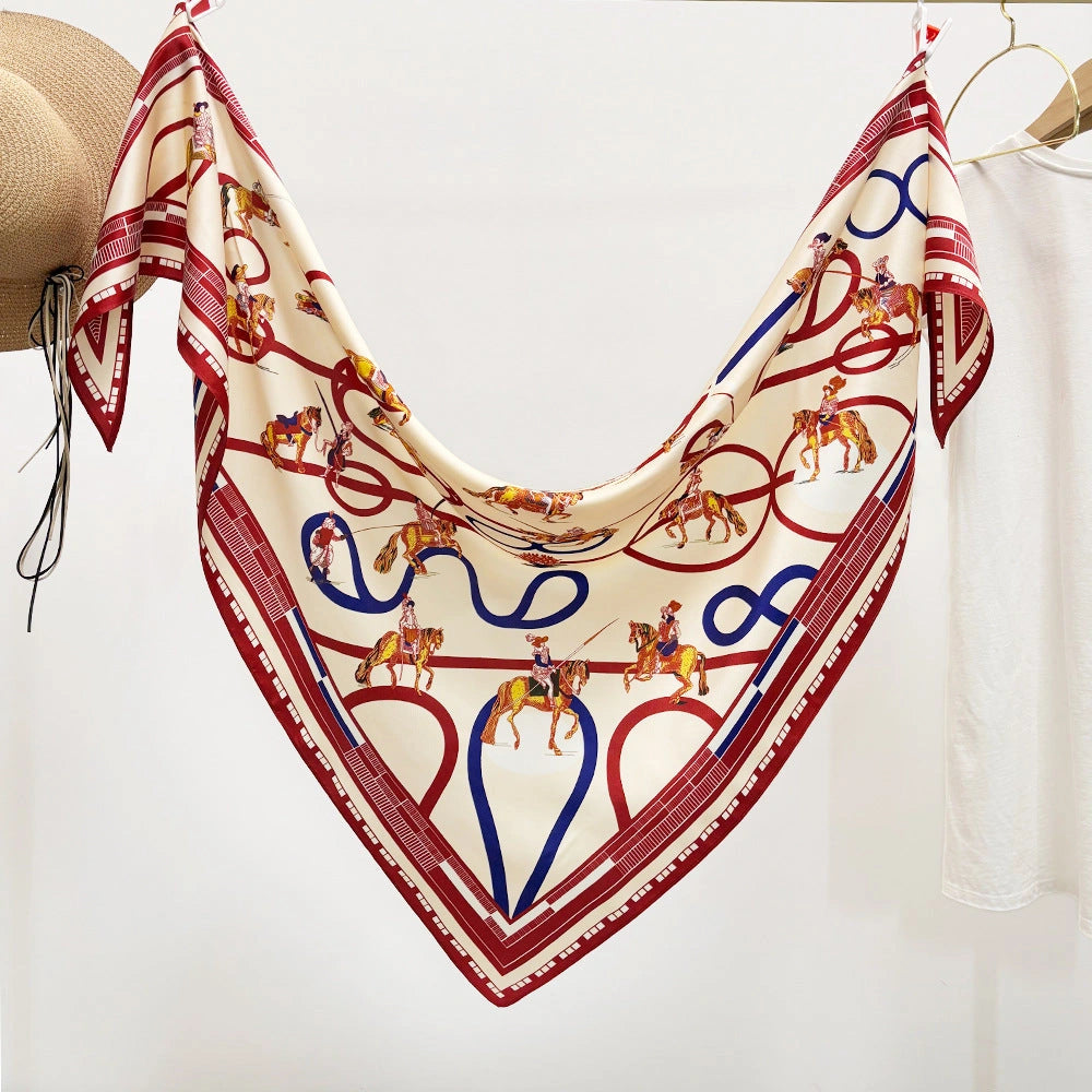 Eastern Aura Double-Sided Triangle Wrap Scarf — product detail image 2