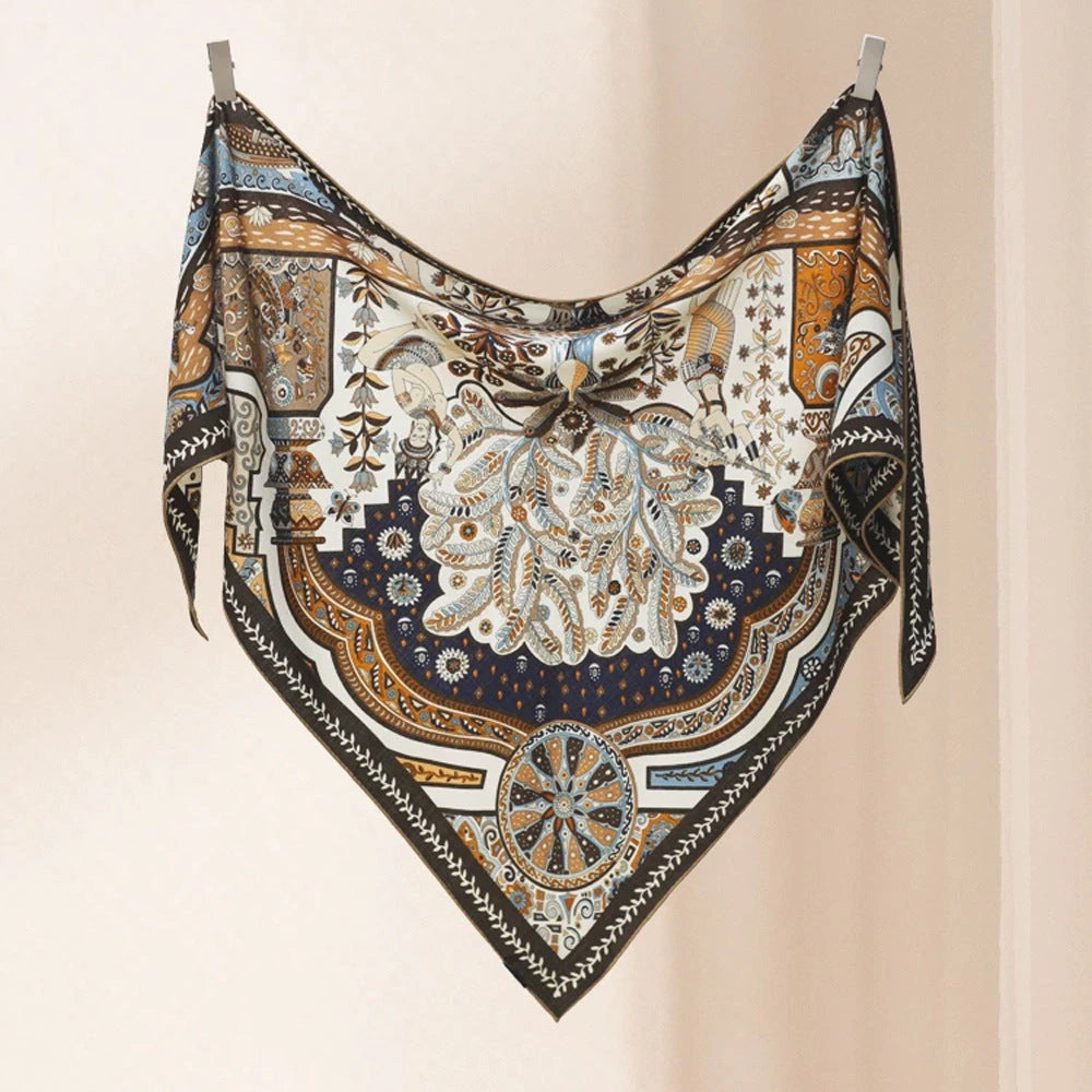 Eastern Aura Double-Sided Triangle Wrap Scarf — product detail image 9