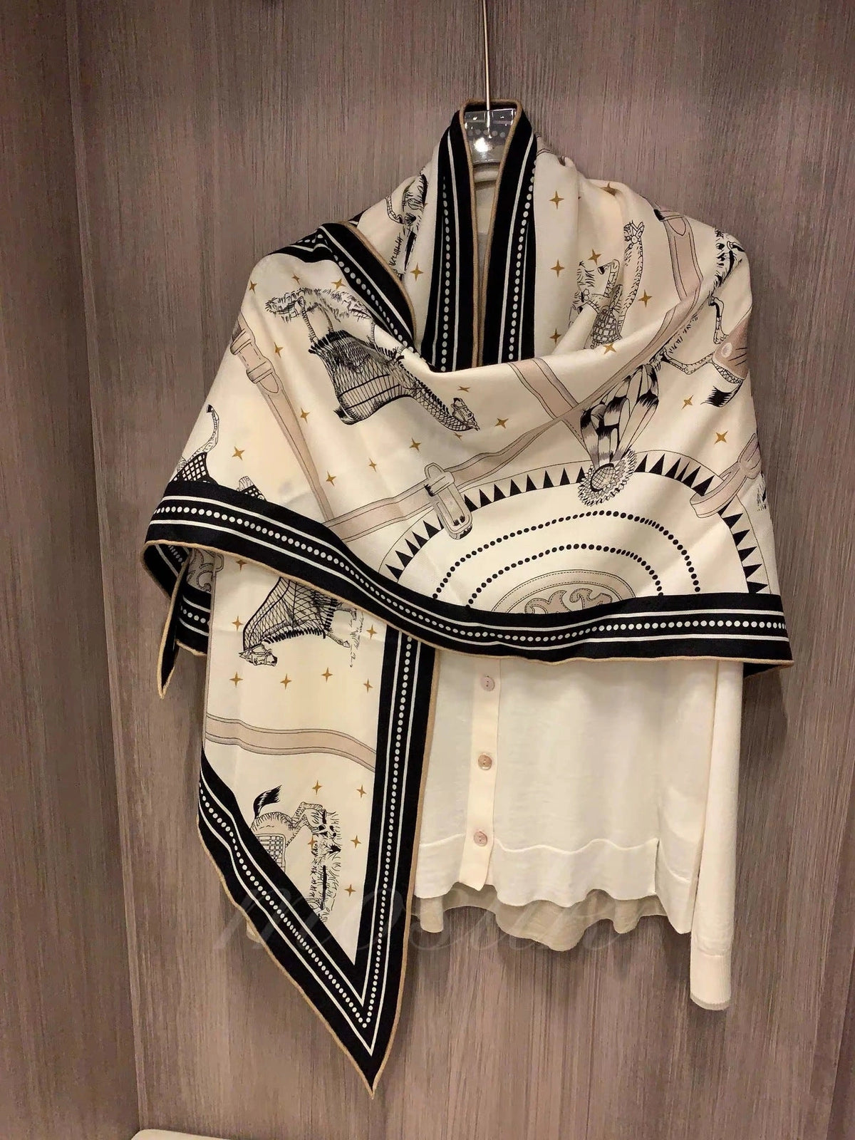 Eastern Aura Double-Sided Triangle Wrap Scarf — product detail image 10
