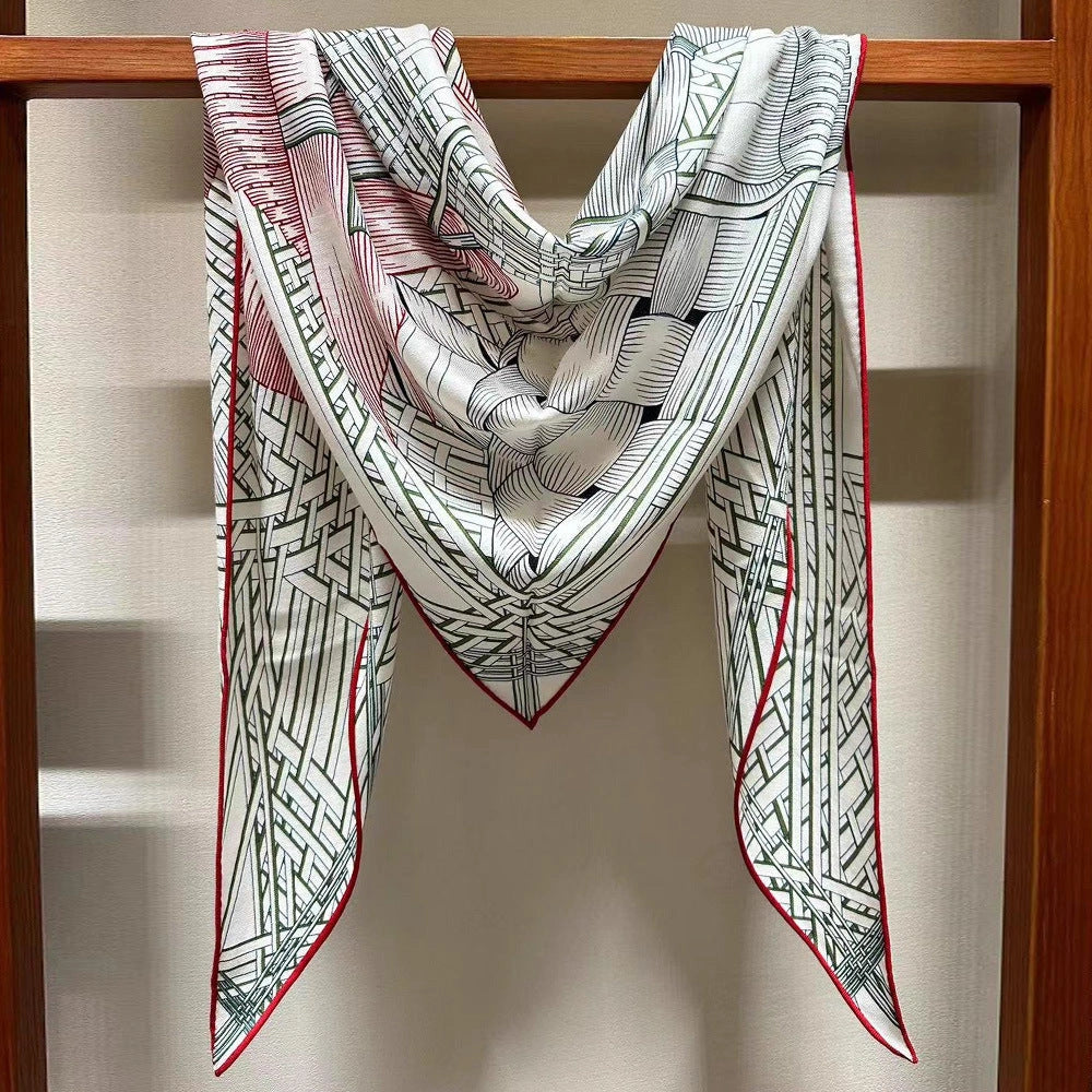 Eastern Aura Double-Sided Triangle Wrap Scarf — product detail image 14