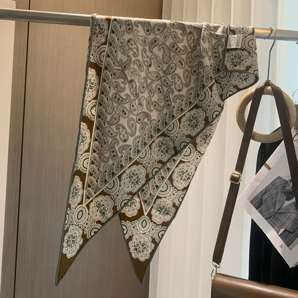 Eastern Aura Double-Sided Triangle Wrap Scarf — product detail image 16