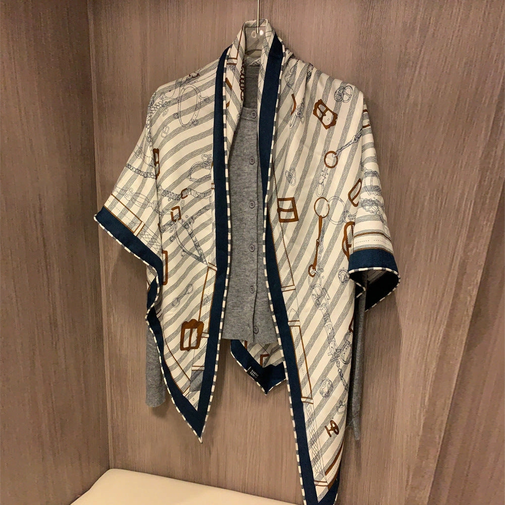 Eastern Aura Double-Sided Triangle Wrap Scarf — product detail image 18
