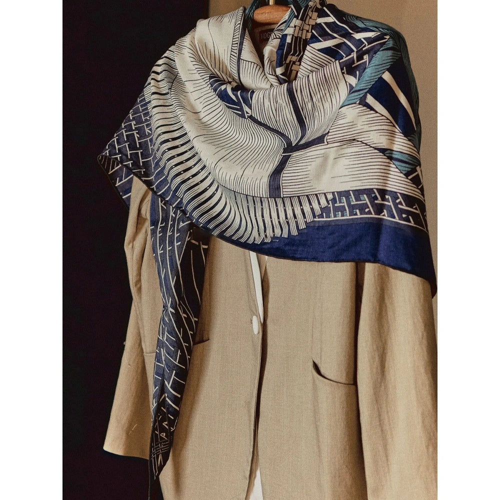 Eastern Aura Double-Sided Triangle Wrap Scarf — product detail image 22