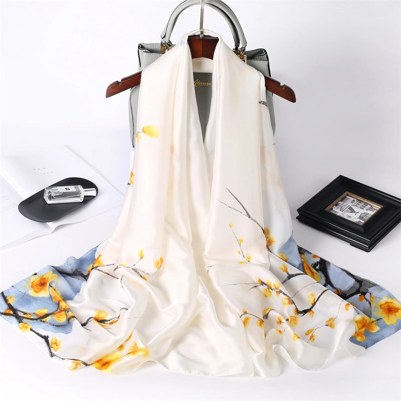 Eastern Aura Sun-Ready Satin Silk-Feel Scarf — product detail image 8