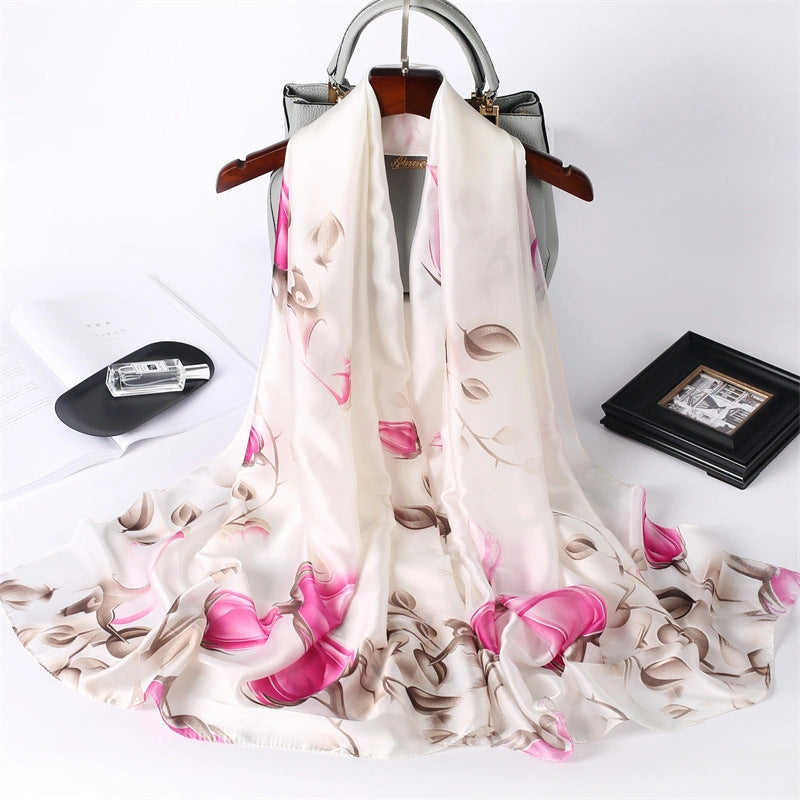 Eastern Aura Sun-Ready Satin Silk-Feel Scarf — product detail image 18