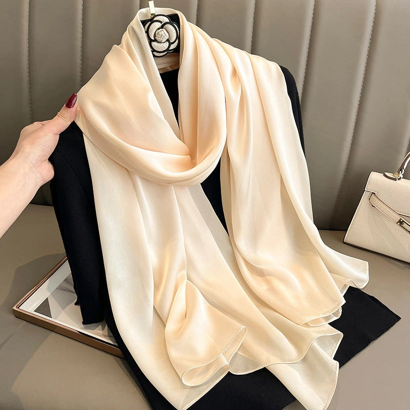 Eastern Aura Sun-Ready Satin Silk-Feel Scarf — product detail image 20
