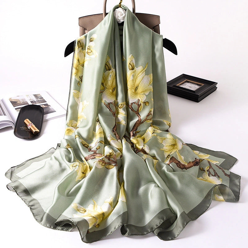 Eastern Aura Sun-Ready Satin Silk-Feel Scarf — product detail image 27