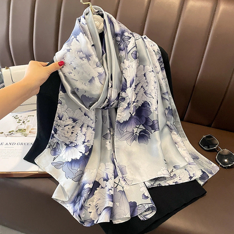 Eastern Aura Sun-Ready Satin Silk-Feel Scarf — product detail image 31