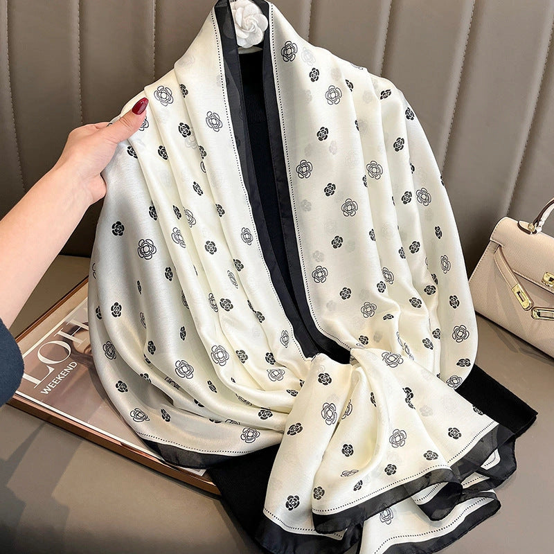 Eastern Aura Sun-Ready Satin Silk-Feel Scarf — product detail image 33