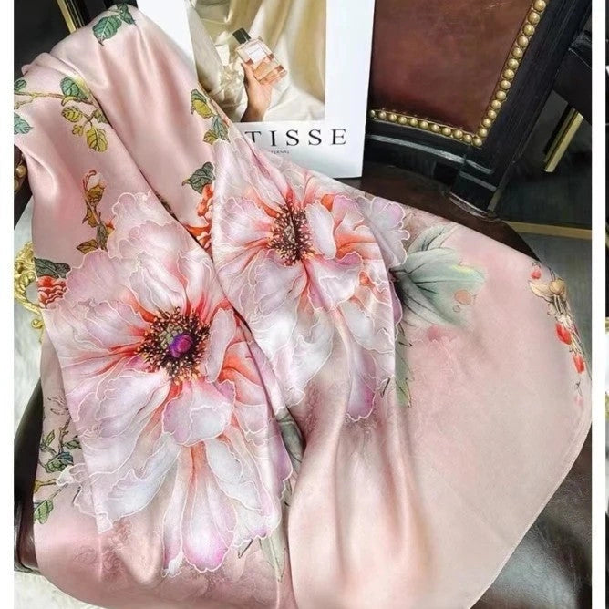 Eastern Aura Sun-Ready Satin Silk-Feel Scarf — product detail image 38