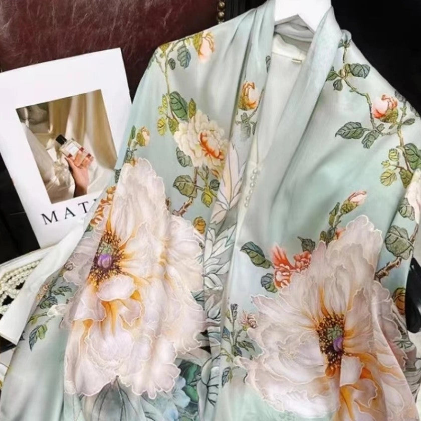 Eastern Aura Sun-Ready Satin Silk-Feel Scarf — product detail image 42
