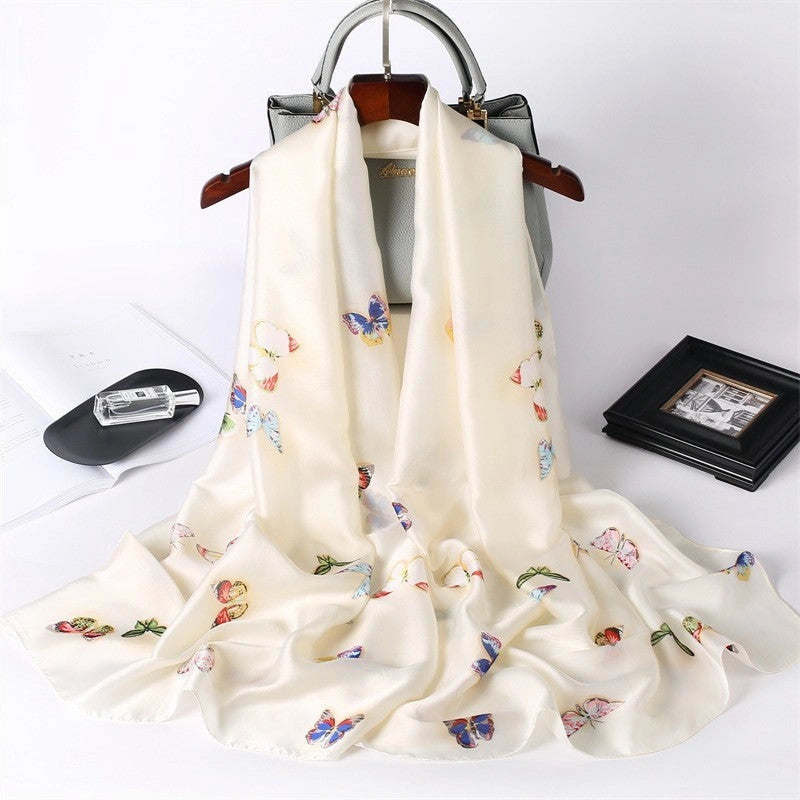 Eastern Aura Sun-Ready Satin Silk-Feel Scarf — product detail image 44