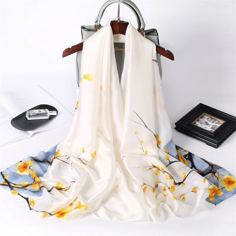 Eastern Aura Sun-Ready Satin Silk-Feel Scarf — product detail image 55
