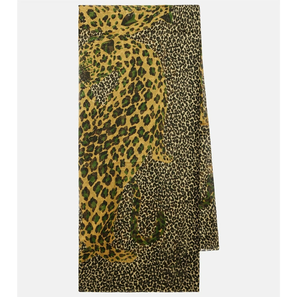 Eastern Aura Leopard Chiffon-Feel Summer Shawl — product detail image 4