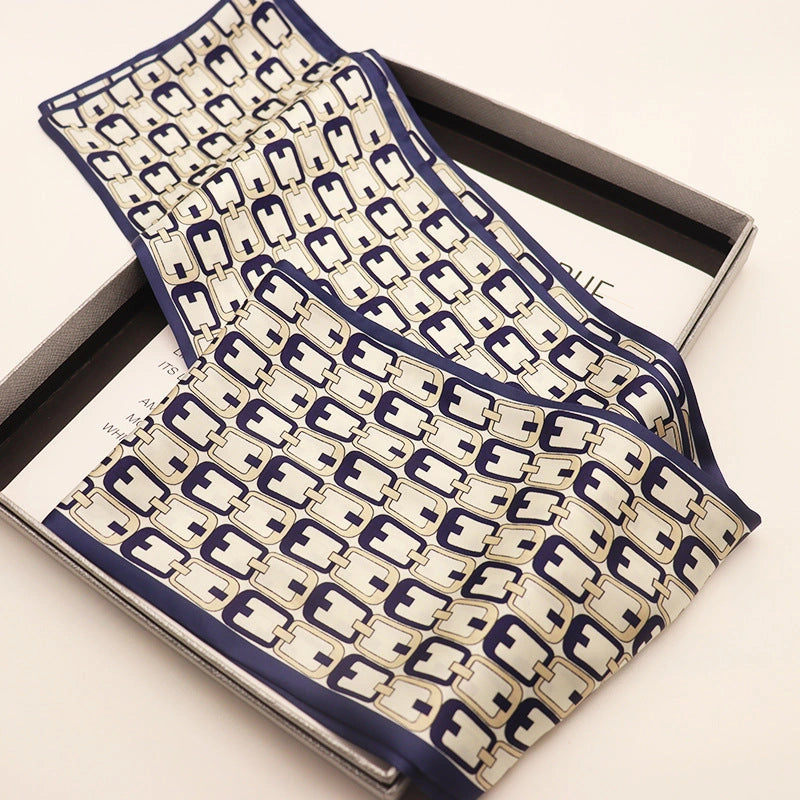 Eastern Aura Silk-Feel Ribbon Scarf — product detail image 8