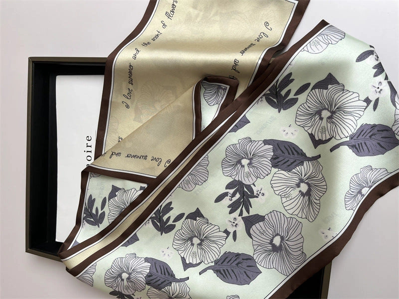 Eastern Aura Silk-Feel Ribbon Scarf — product detail image 21