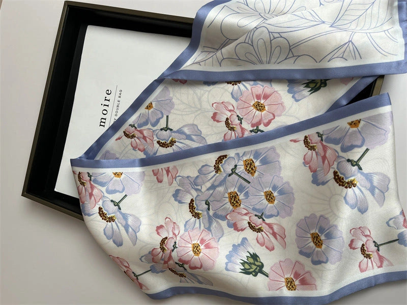 Eastern Aura Silk-Feel Ribbon Scarf — product detail image 22