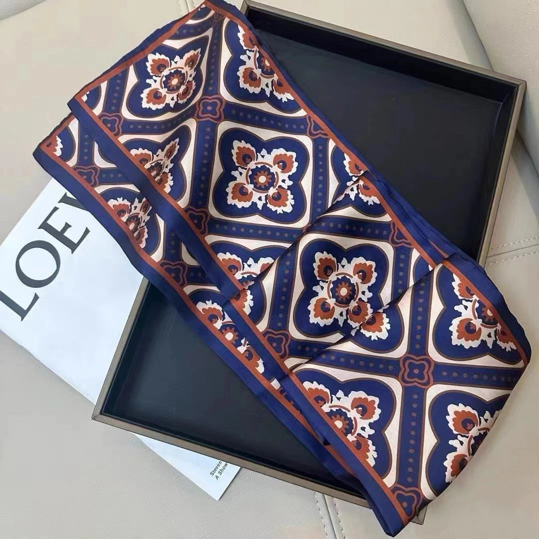 Eastern Aura Silk-Feel Ribbon Scarf — product detail image 30