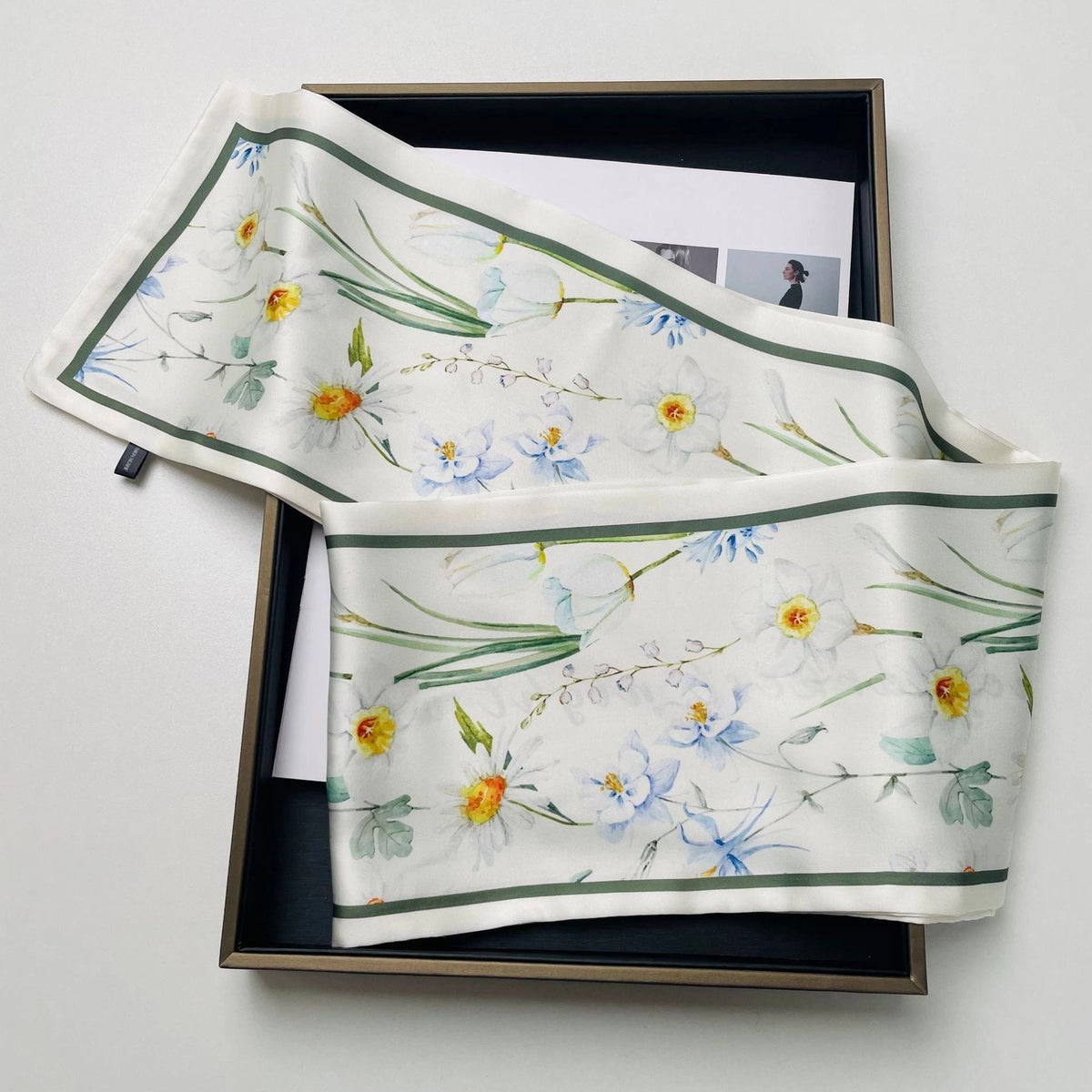 Eastern Aura Silk-Feel Ribbon Scarf — product detail image 42