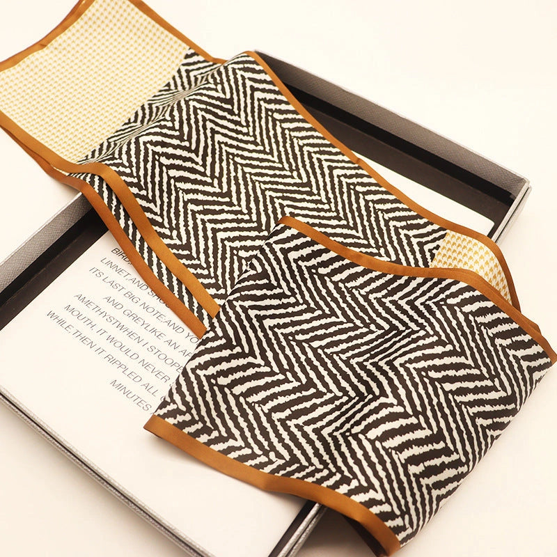 Eastern Aura Silk-Feel Ribbon Scarf — product detail image 46