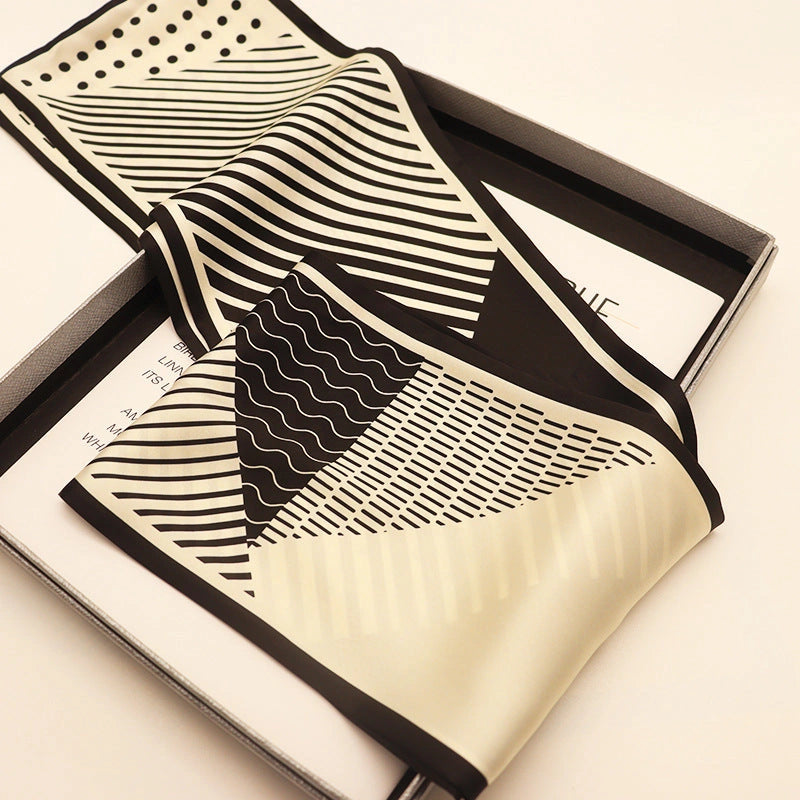 Eastern Aura Silk-Feel Ribbon Scarf — product detail image 47