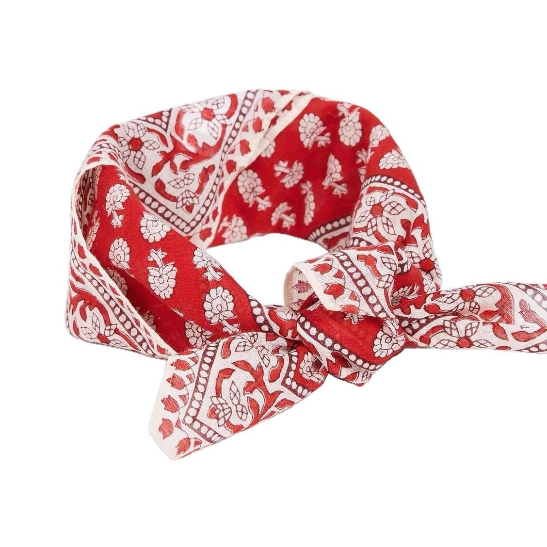 Eastern Aura Paisley Cotton-Feel Square Scarf — product detail image 5