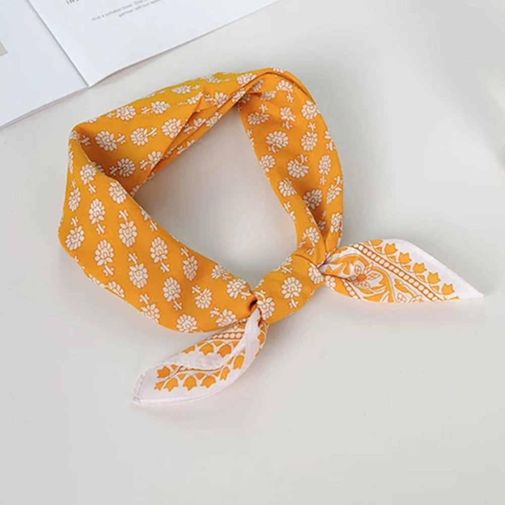 Eastern Aura Paisley Cotton-Feel Square Scarf — product detail image 8