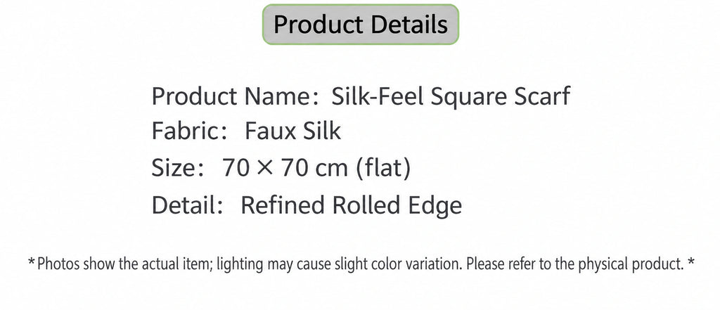 Eastern Aura Monochrome Stripe Silk-Feel Square Scarf — product detail image 30