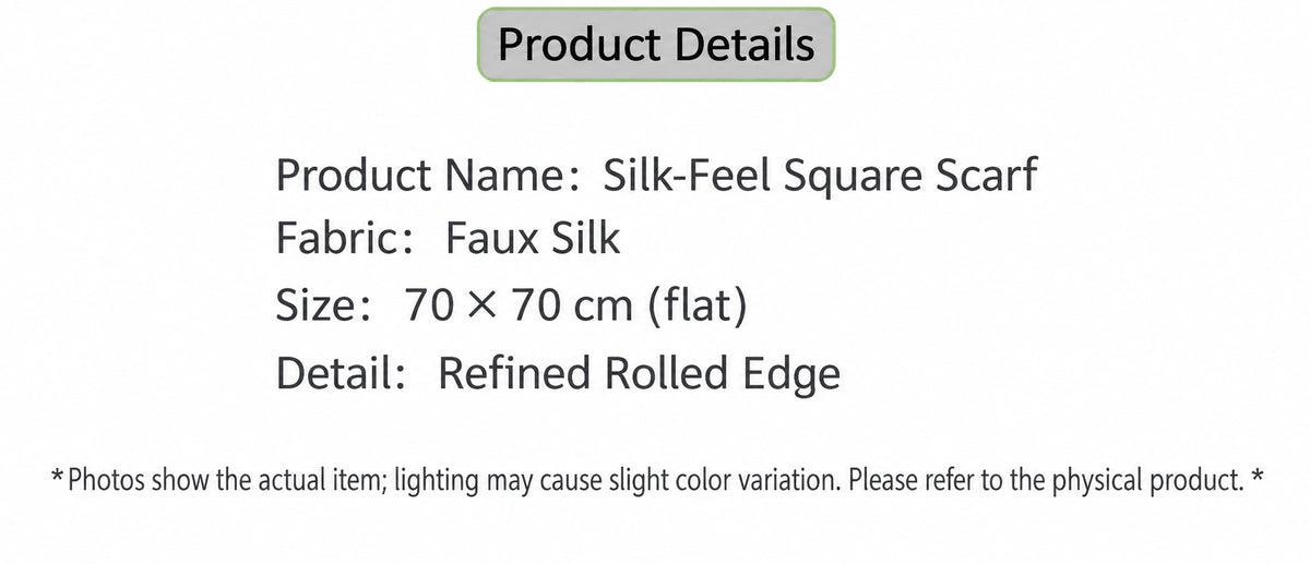 Eastern Aura Monochrome Stripe Silk-Feel Square Scarf — product detail image 30