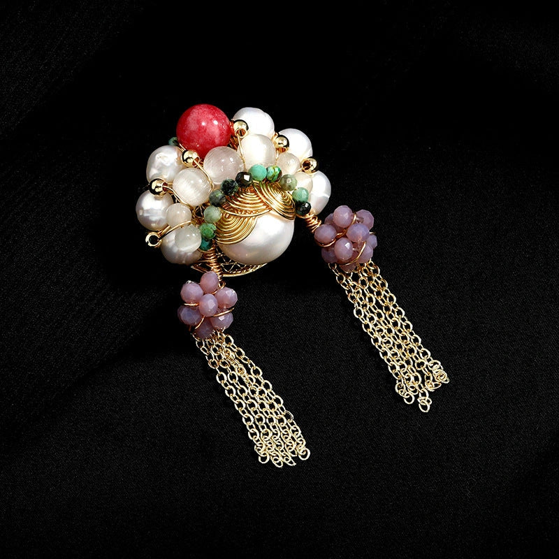 Pearl & Crystal Opera Brooch - Eastern Aura product image 10