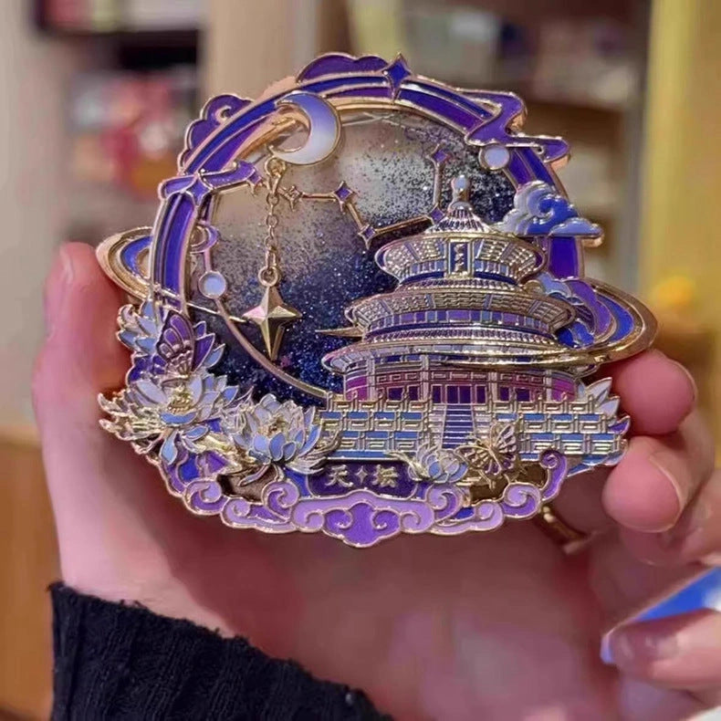 Temple of Heaven Starry Night Art Magnet - Eastern Aura product image 11