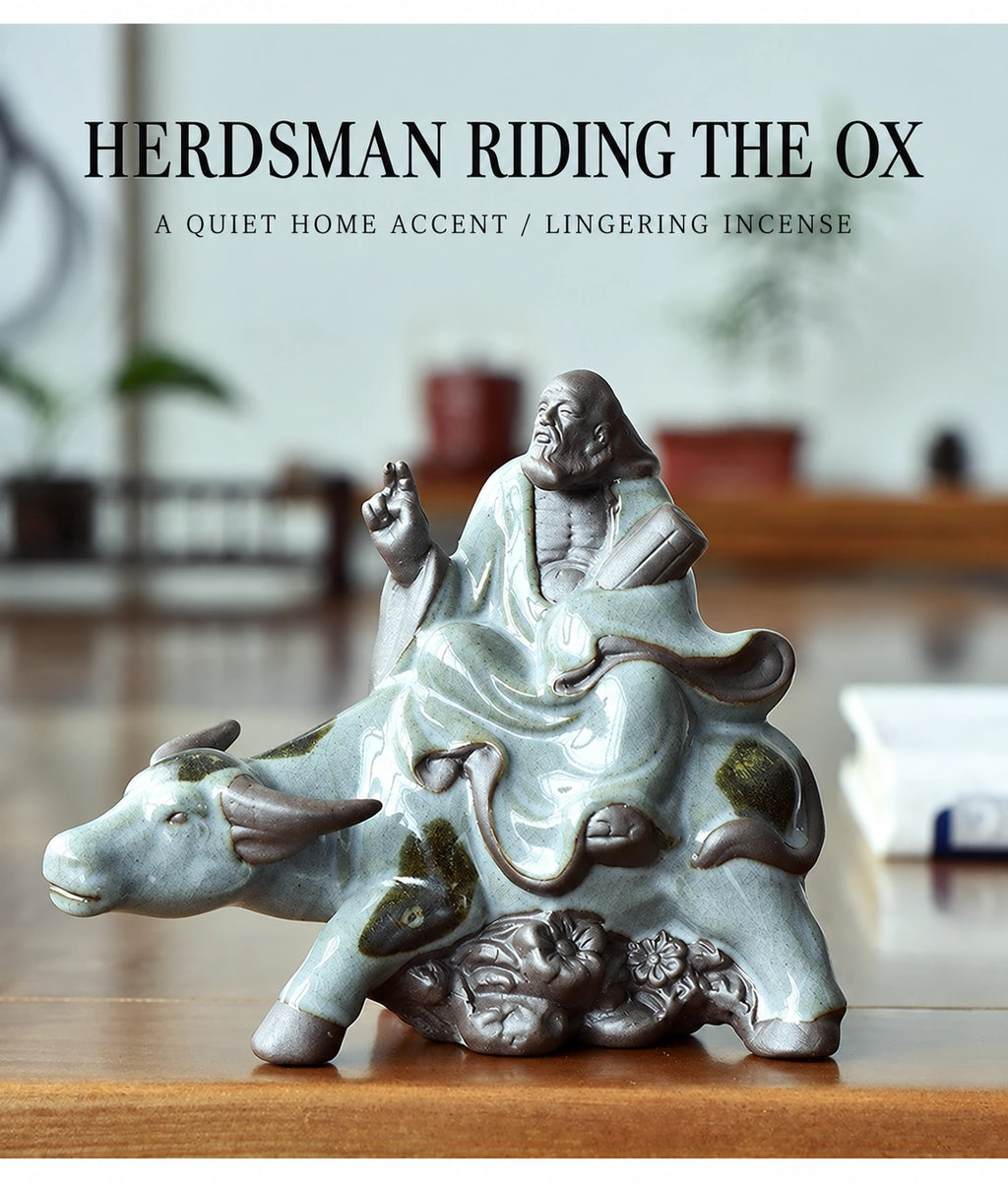 Laozi on Ox Ceramic Sculpture - Eastern Aura product image 11