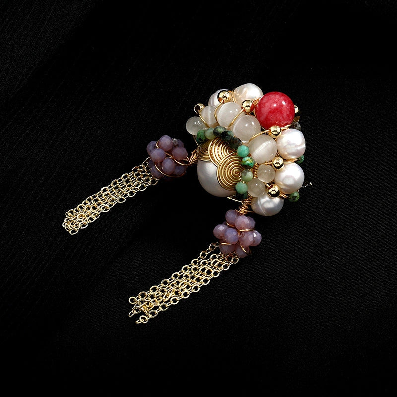 Pearl & Crystal Opera Brooch - Eastern Aura product image 12