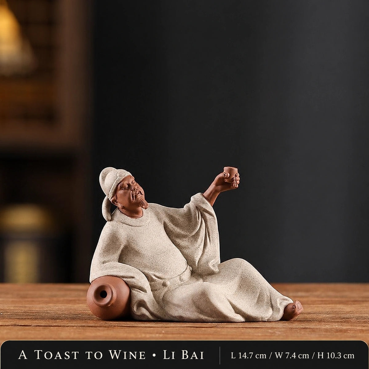Laozi Contemplative Ceramic Figure - Eastern Aura product image 13