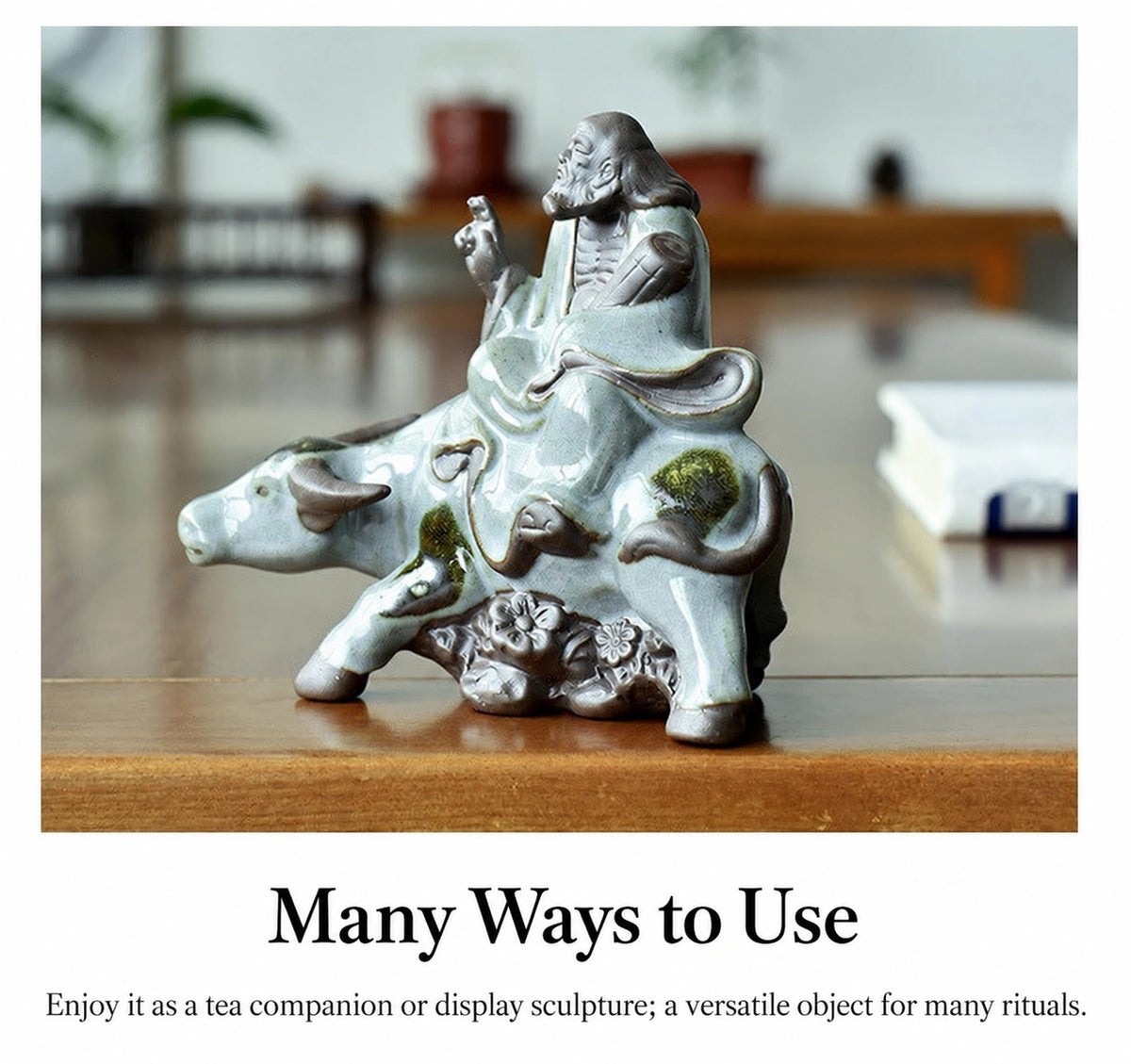 Laozi on Ox Ceramic Sculpture - Eastern Aura product image 14