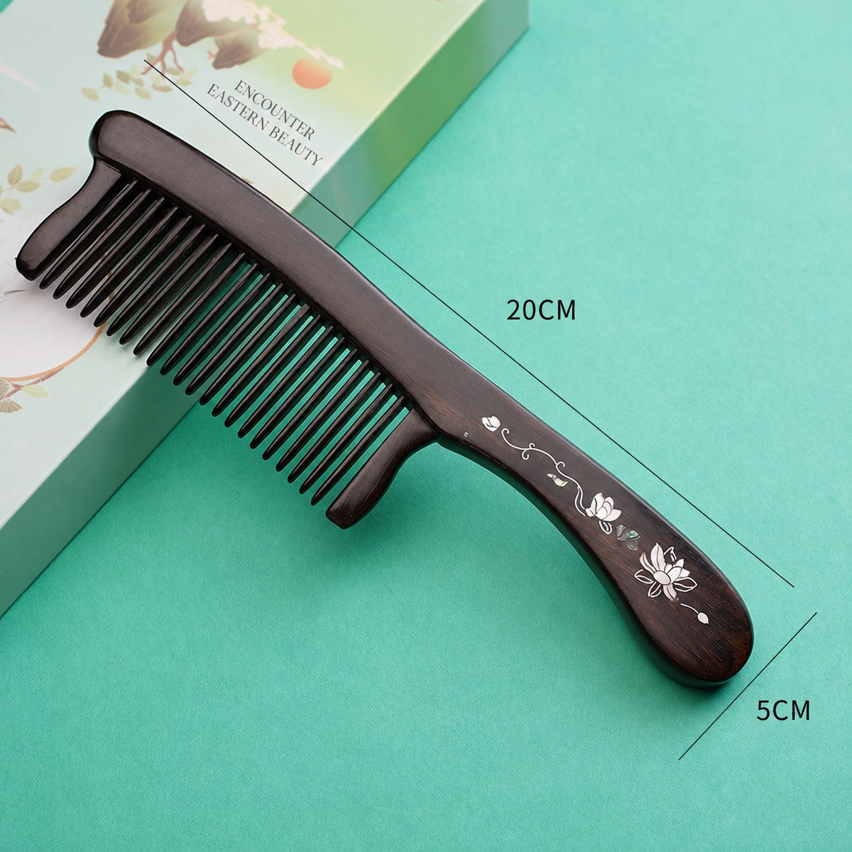 Rosewood & Mother-of-Pearl Inlay Comb - Eastern Aura product image 14