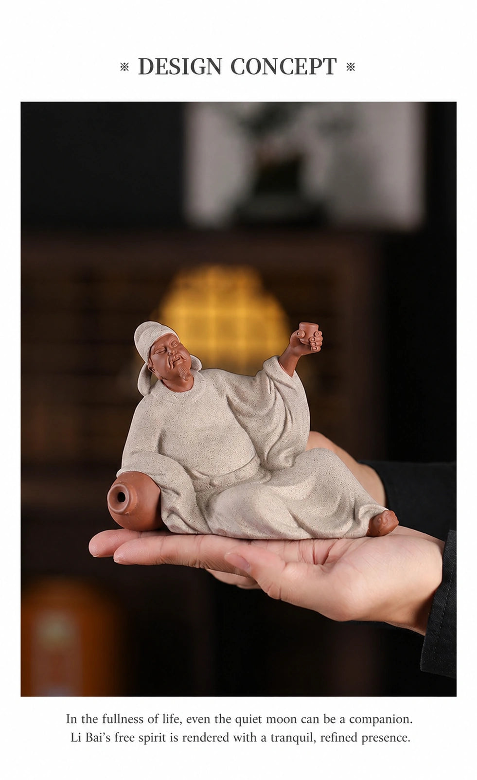 Laozi Contemplative Ceramic Figure - Eastern Aura product image 16