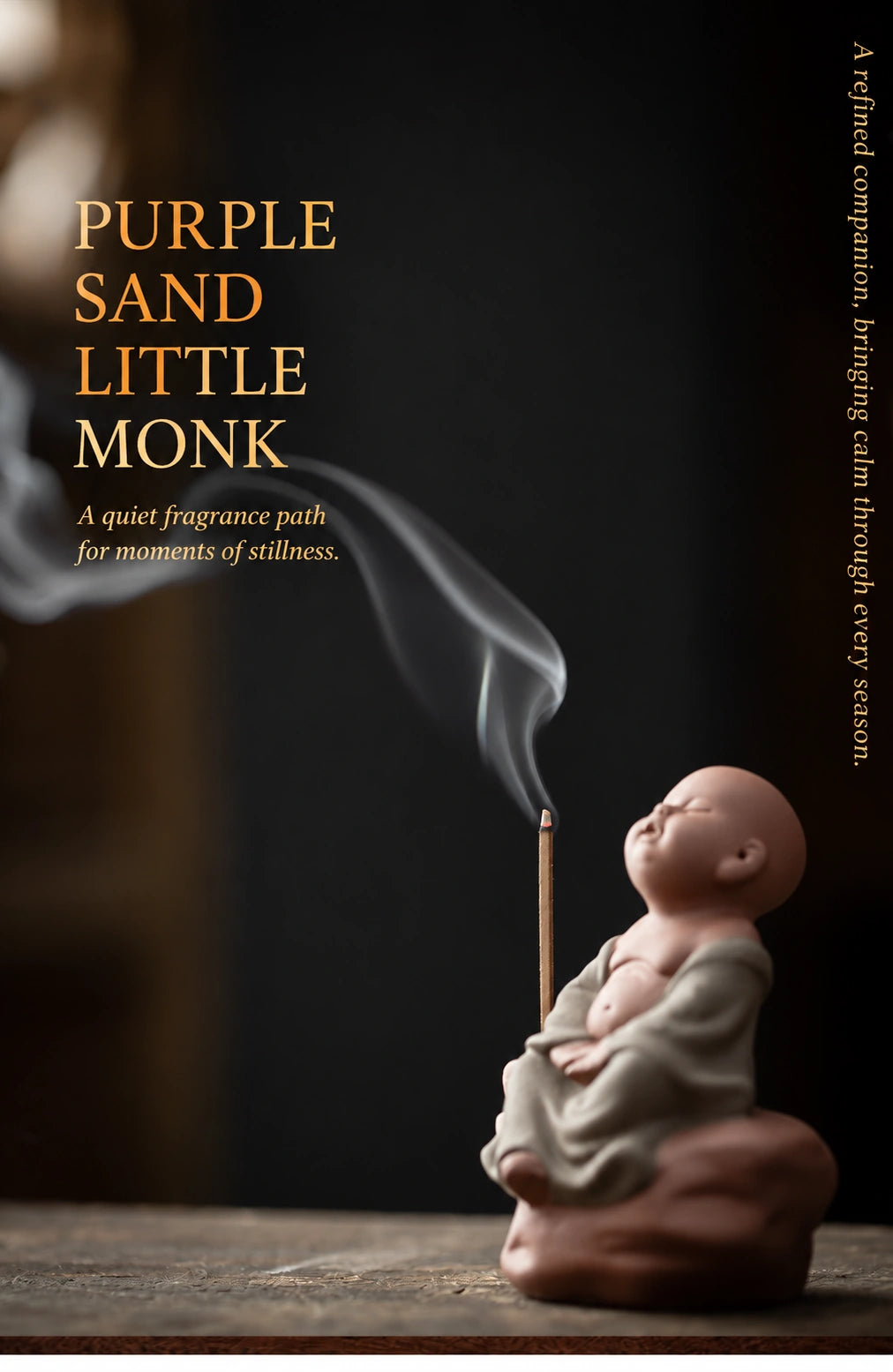 Little Monk Incense Holder Sculpture - Eastern Aura product image 18