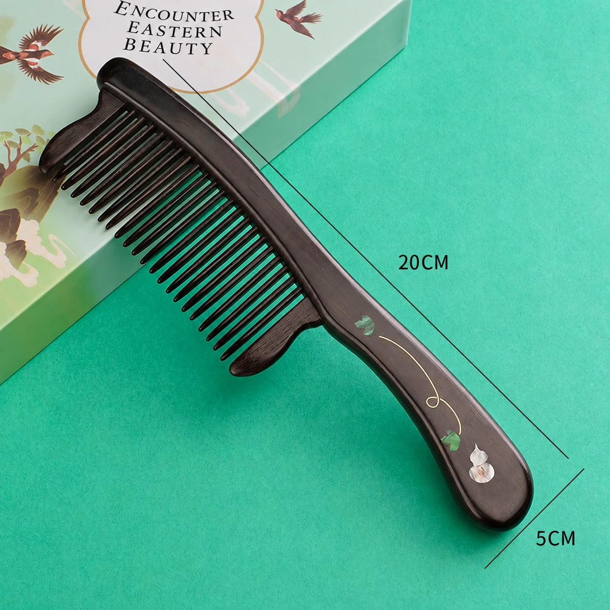 Rosewood & Mother-of-Pearl Inlay Comb - Eastern Aura product image 18