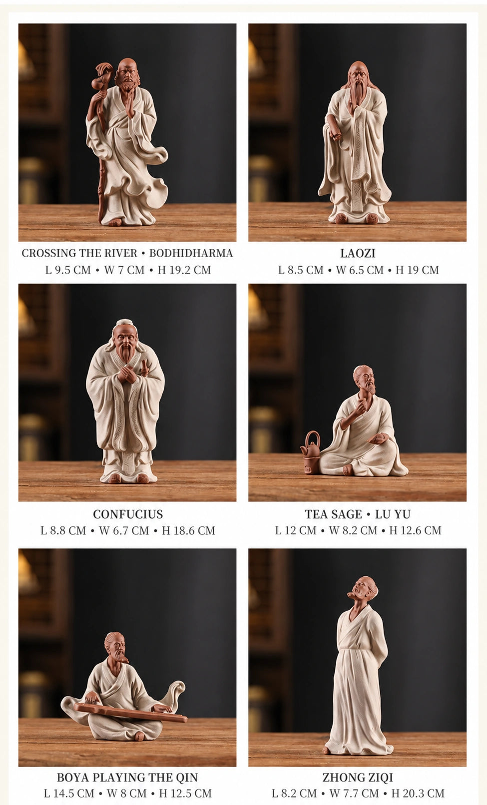 Laozi Contemplative Ceramic Figure - Eastern Aura product image 19