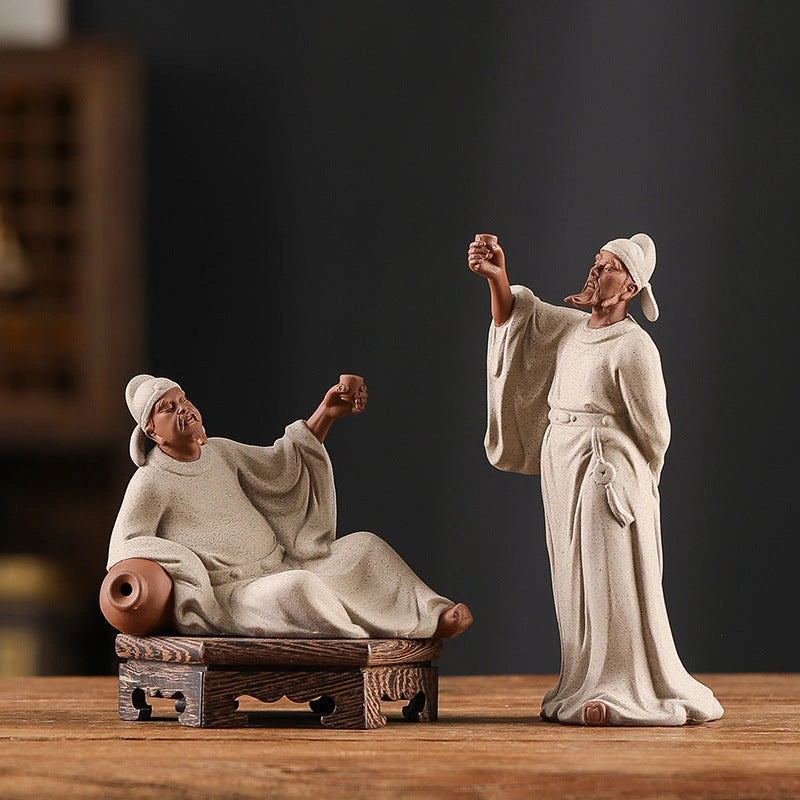 Laozi Contemplative Ceramic Figure - Eastern Aura hero image 1