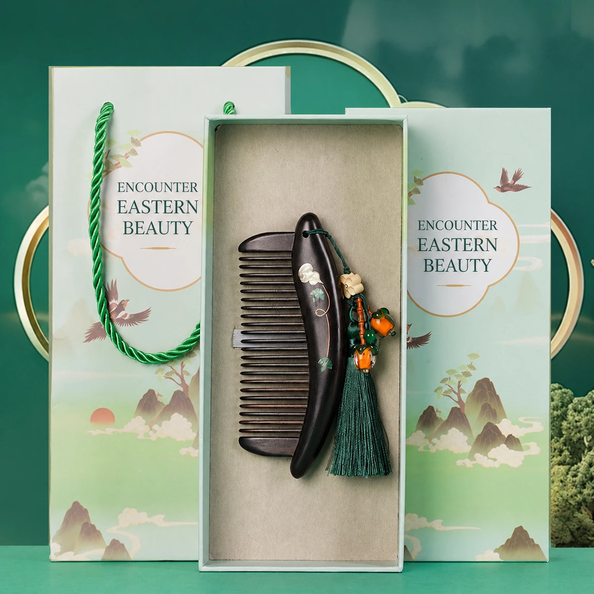 Rosewood & Mother-of-Pearl Inlay Comb - Eastern Aura product image 20
