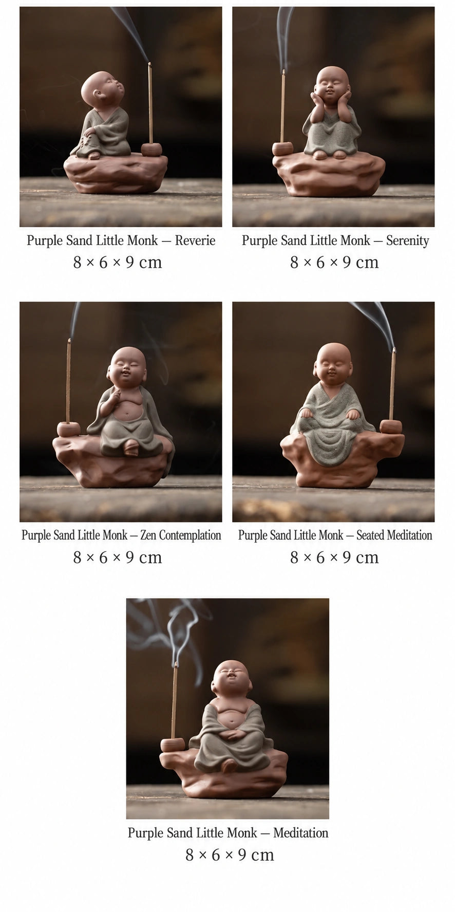 Little Monk Incense Holder Sculpture - Eastern Aura product image 22