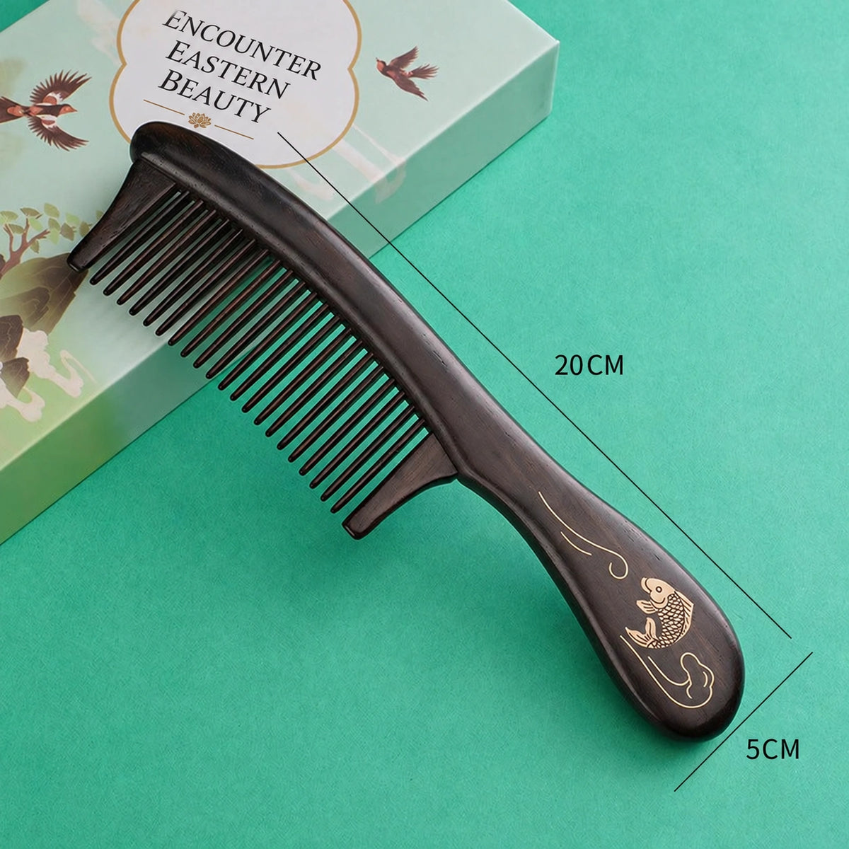 Rosewood & Mother-of-Pearl Inlay Comb - Eastern Aura product image 22