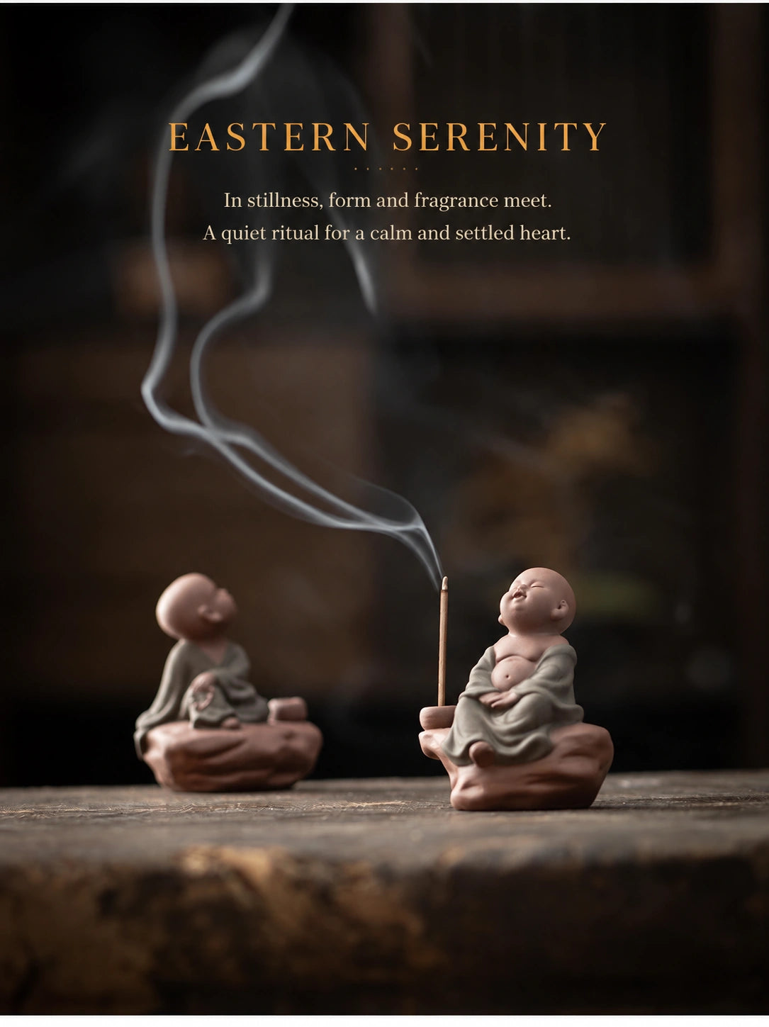Little Monk Incense Holder Sculpture - Eastern Aura product image 23