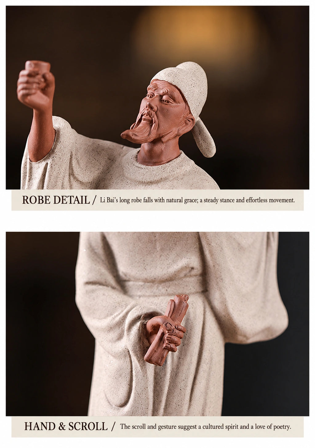 Laozi Contemplative Ceramic Figure - Eastern Aura product image 23